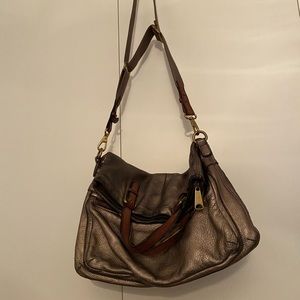 Fossil Distressed metallic leather cross body